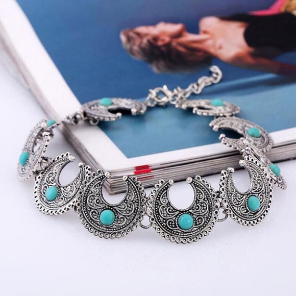 Lirrio's Closet Jewelry - Boho Turkish Faux Turquoise Choker NWT-